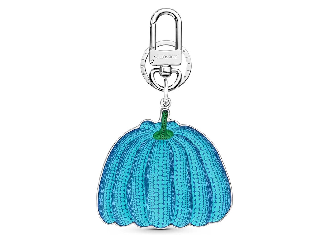 Pre-owned Louis Vuitton Lv X Yk Pumpkin Key Holder & Bag Charm Blue