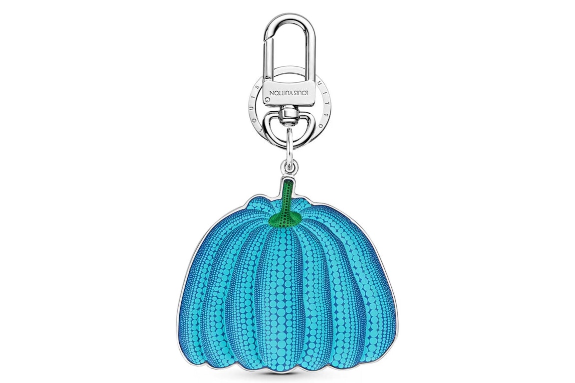 Pre-owned Louis Vuitton Lv X Yk Pumpkin Key Holder & Bag Charm Blue