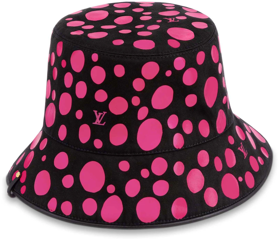 Louis Vuitton LV x YK Reversible Infinity Dot Bucket Hat Black/Fuchsia in  Cotton - US