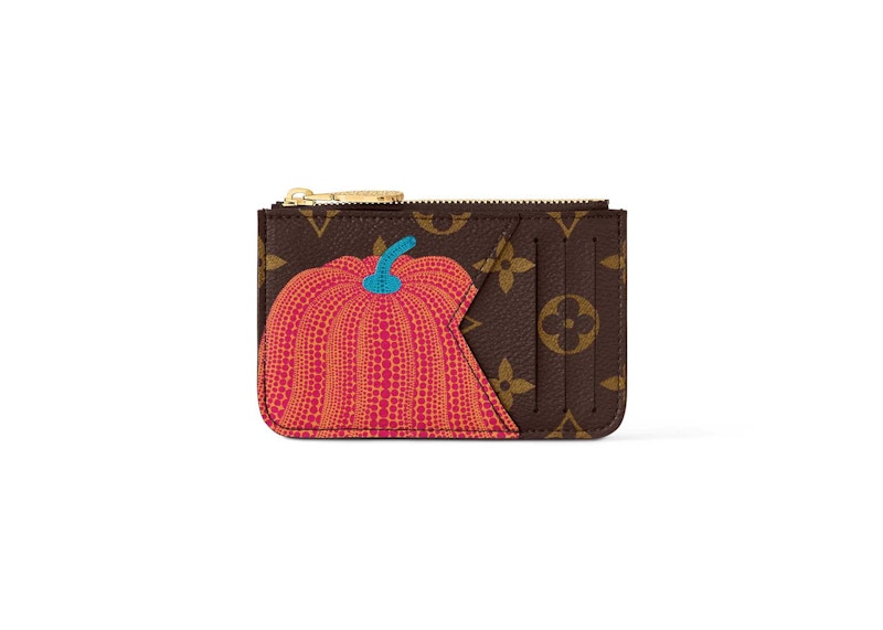 Pre-owned Louis Vuitton Women's Lv X Yk Romy Card Holder In Pumpkin Print