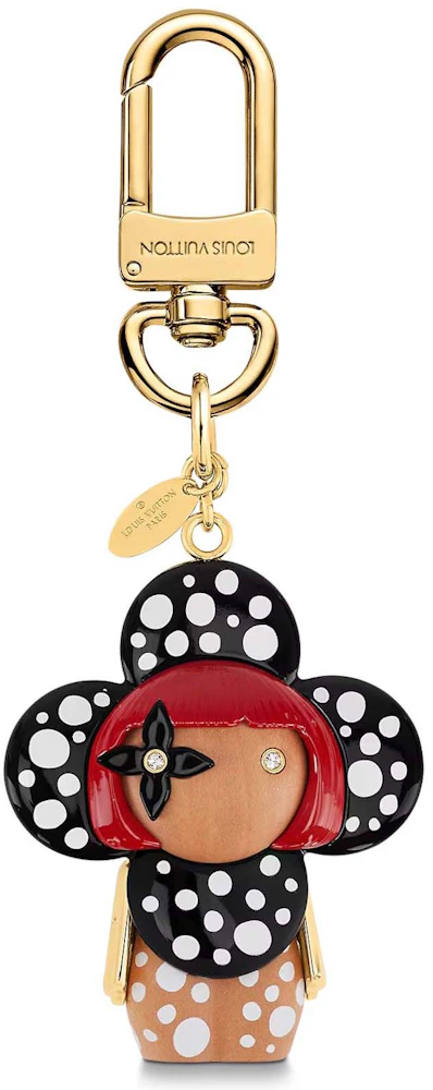 Louis Vuitton LV x YK Vivienne Key Ring Black/White in Wood Finish with  Gold-tone - US