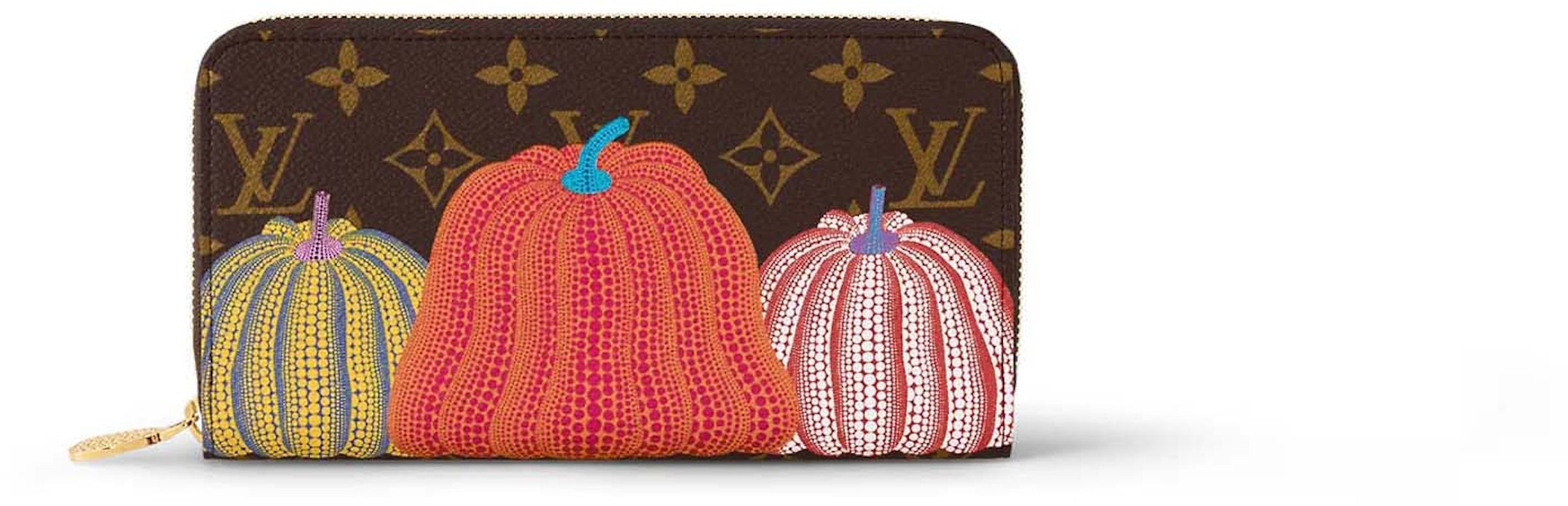Louis Vuitton LV x YK Zippy Wallet Pumpkin Print in Monogram