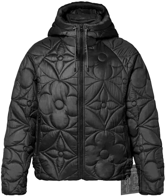 Louis Vuitton LVSE Flower Quilted Hoodie Jacket Black Herren