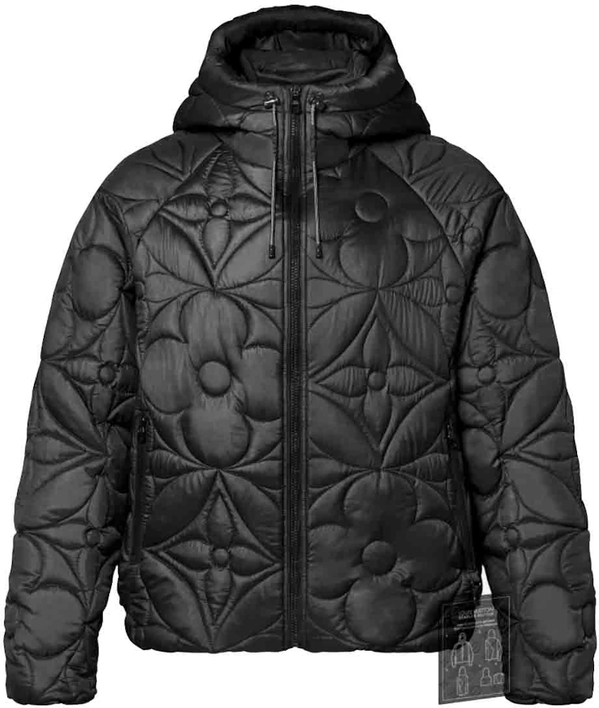 Louis Vuitton Lvse Flower Quilted Hoodie Jacket Black