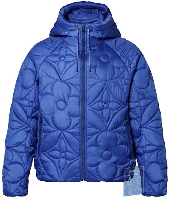 Louis Vuitton LVSE Flower Quilted Hoodie Jacket Blue France Men's