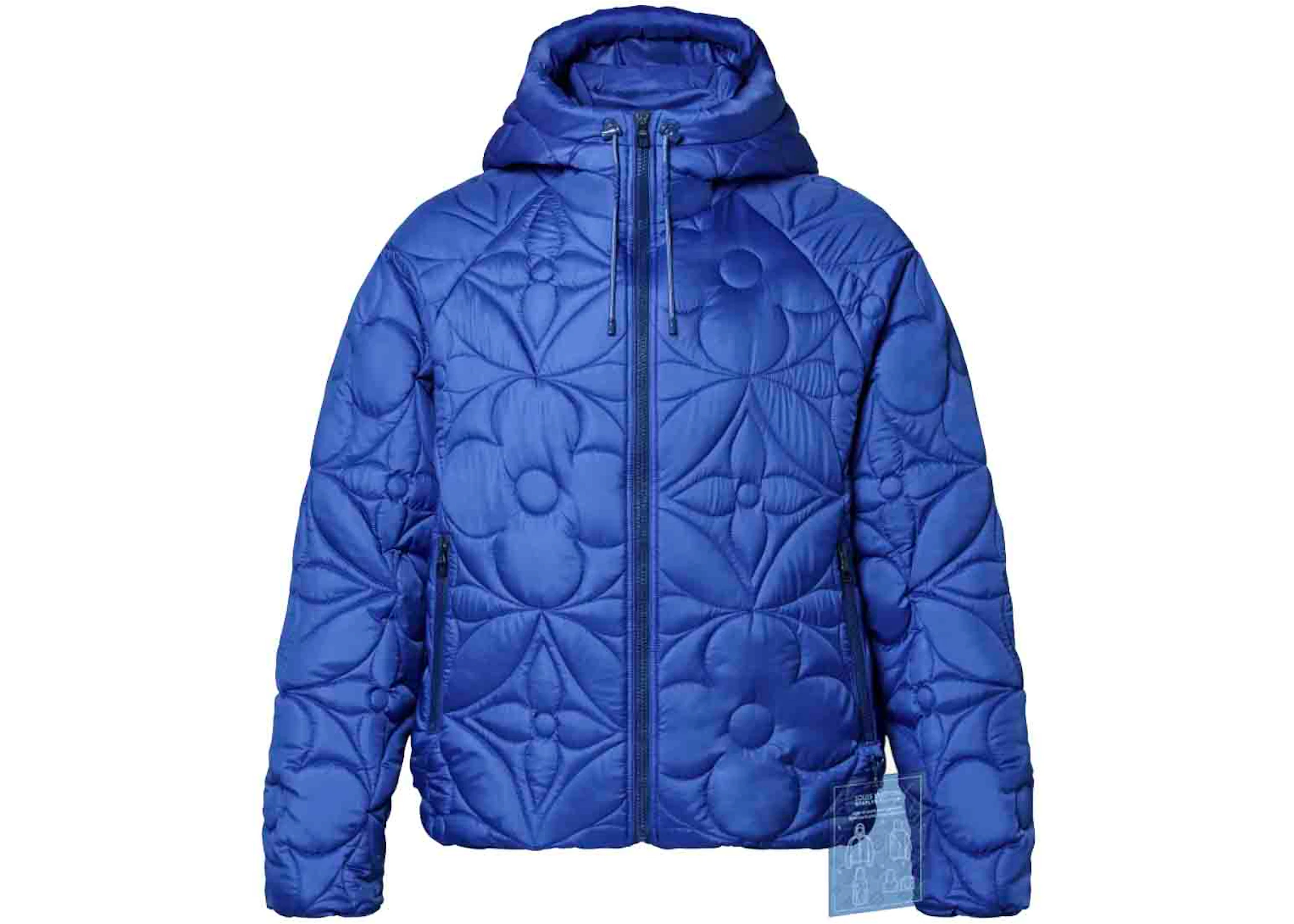 Louis Vuitton LVSE Flower Quilted Hoodie Jacket Blue France - SS22 - GB
