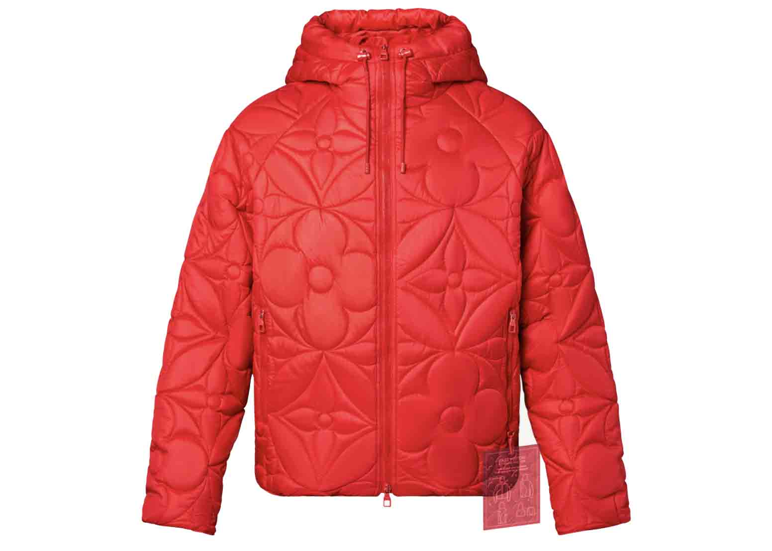 Louis Vuitton LVSE Flower Quilted Hoodie Jacket Rio Red Men's