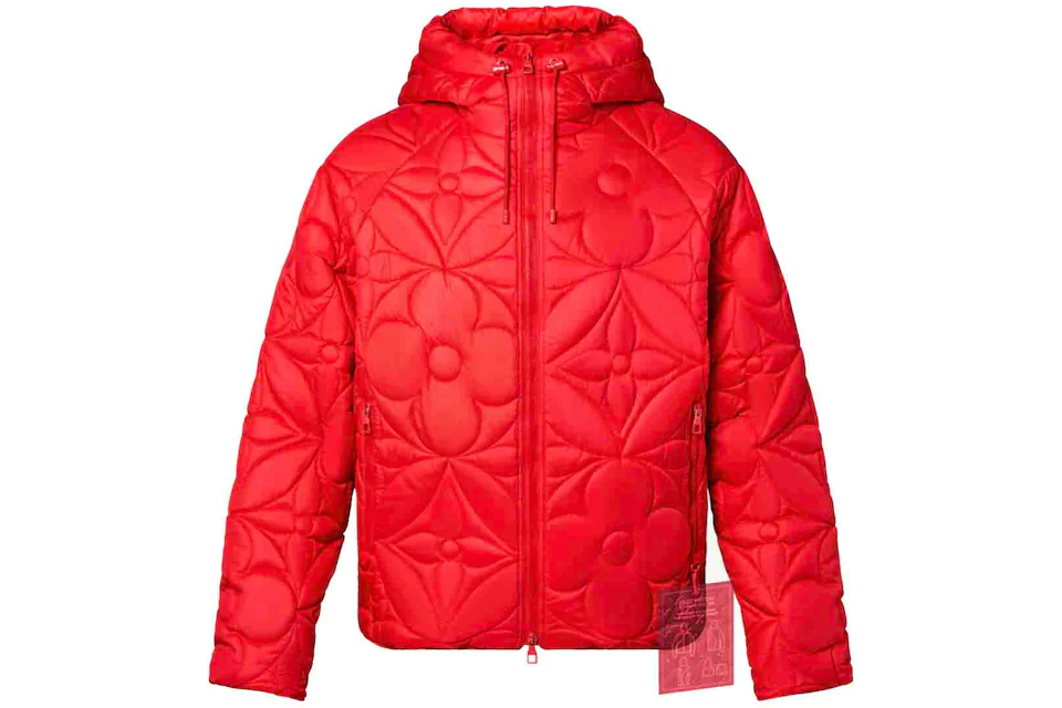 Louis Vuitton LVSE Flower Quilted Hoodie Jacket Rio Red