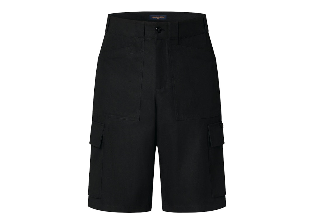 Pre-owned Louis Vuitton Lvse Soft Cargo Shorts Black