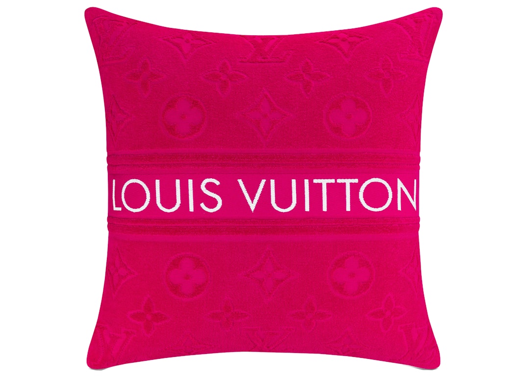 Pre-owned Louis Vuitton Lvacation Beach Pillow Fuchsia