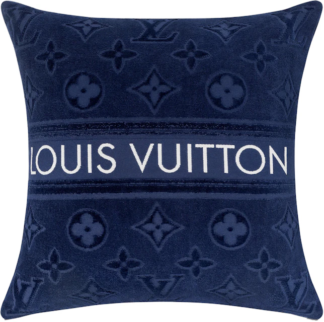 Louis Vuitton LVacation Beach Pillow Navy Blue in Cotton
