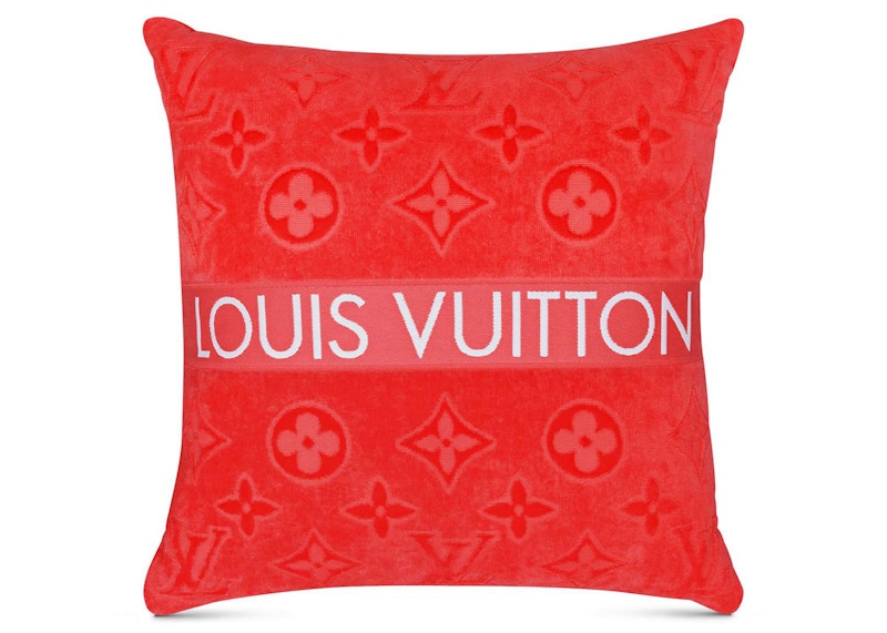 Pre-owned Louis Vuitton Women's Lvacation Beach Pillow In Poppy