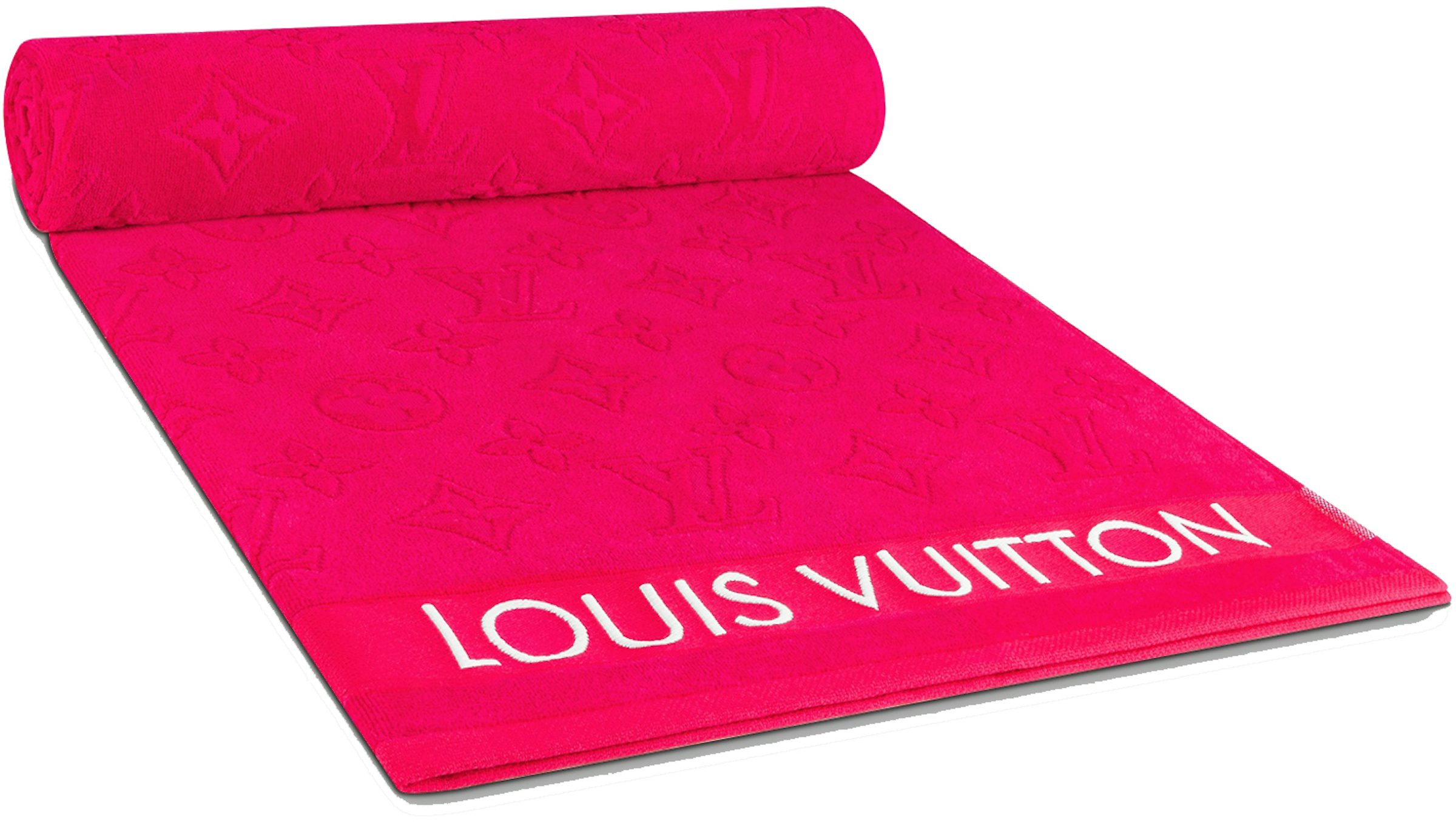 pink louis vuitton towel