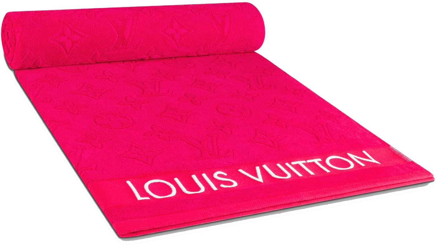 Louis Vuitton Hot Pink Fuchsia LVacation Monogram Beach Towel