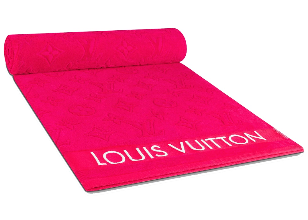 Pre-owned Louis Vuitton Lvacation Beach Towel Fuchsia