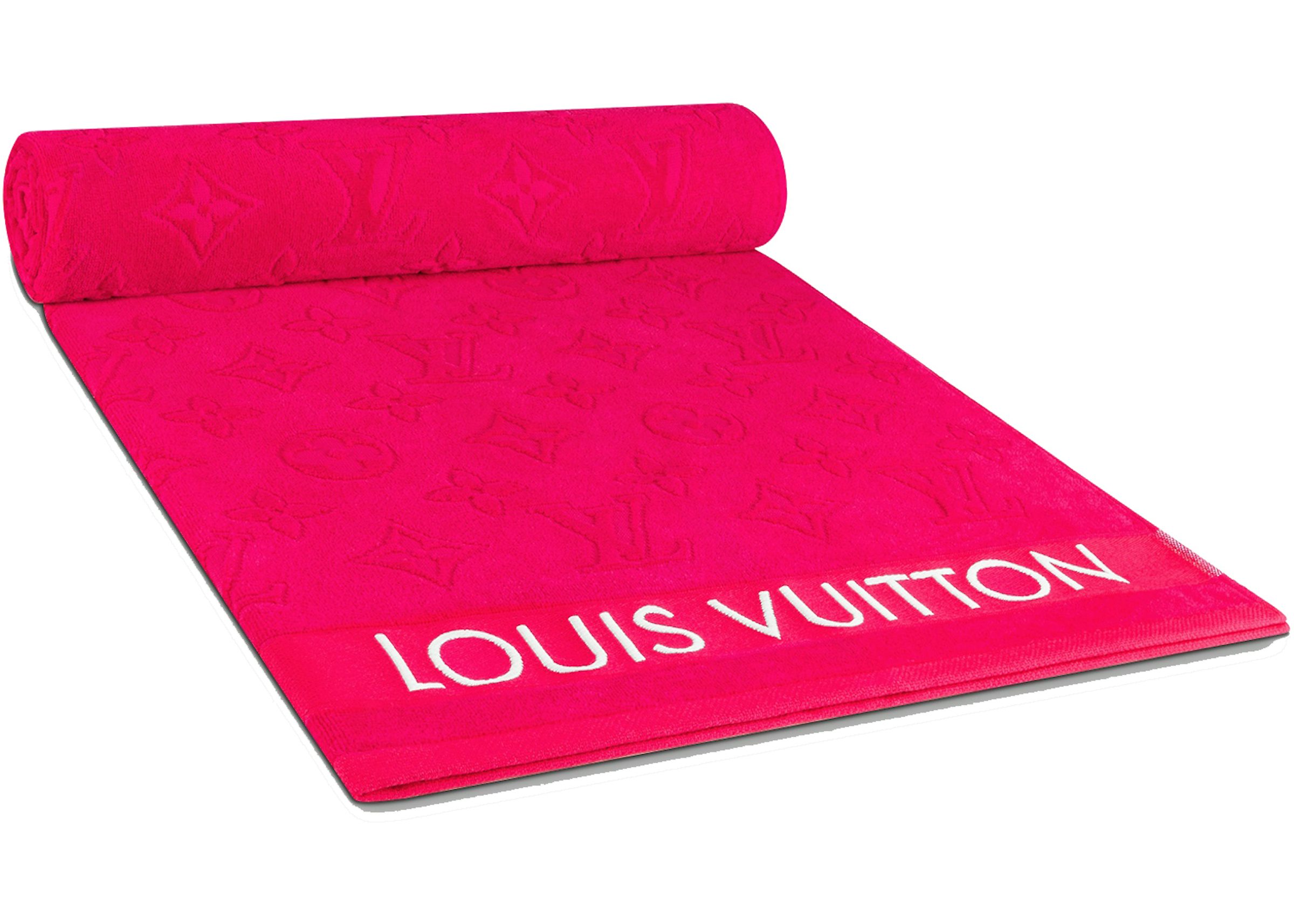 LOUIS VUITTON Monogram Classic Beach Towel Pink