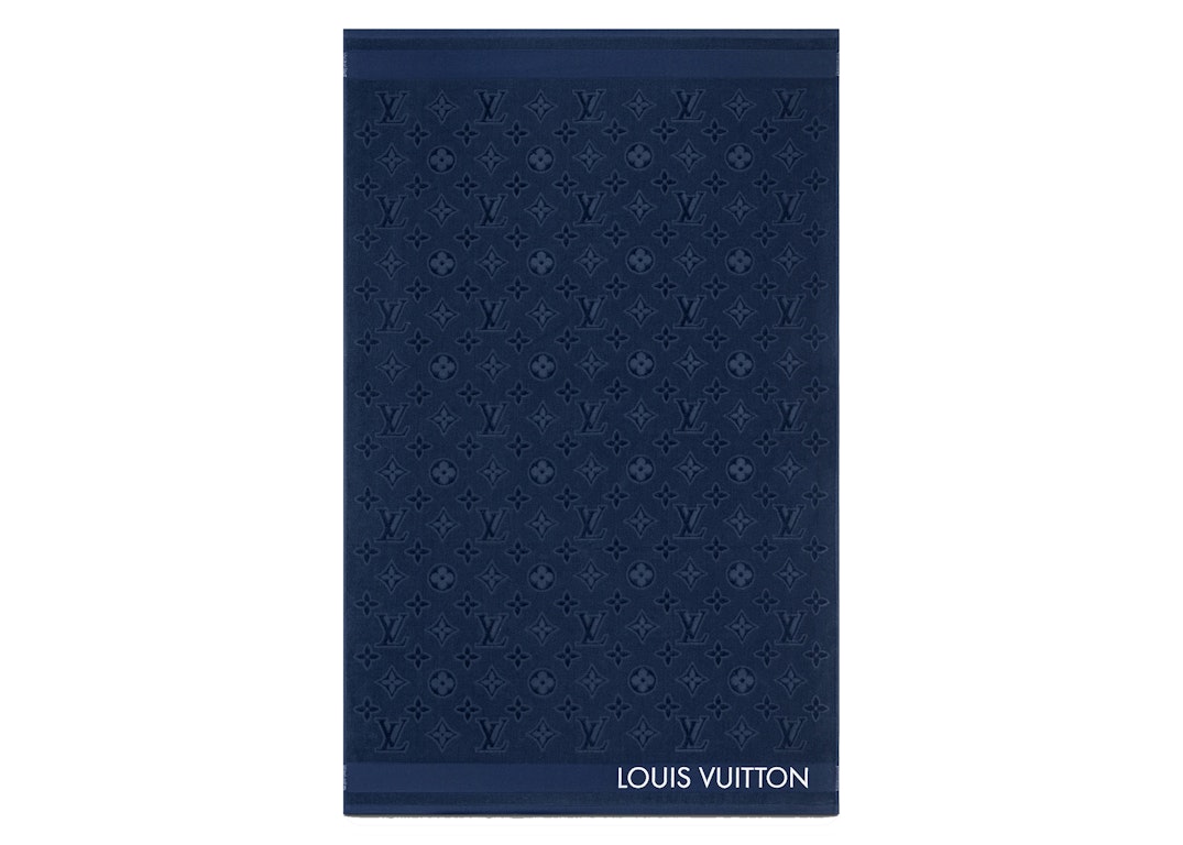 Pre-owned Louis Vuitton Lvacation Beach Towel Navy Blue