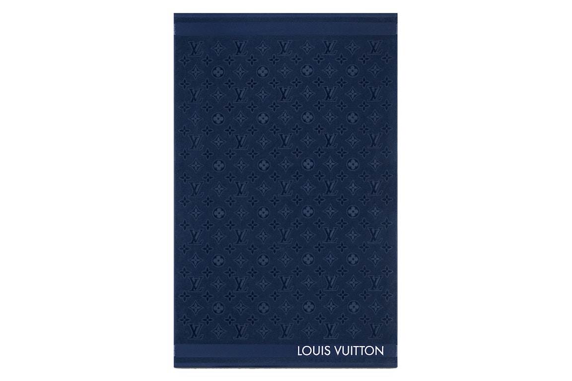 Pre-owned Louis Vuitton Lvacation Beach Towel Navy Blue