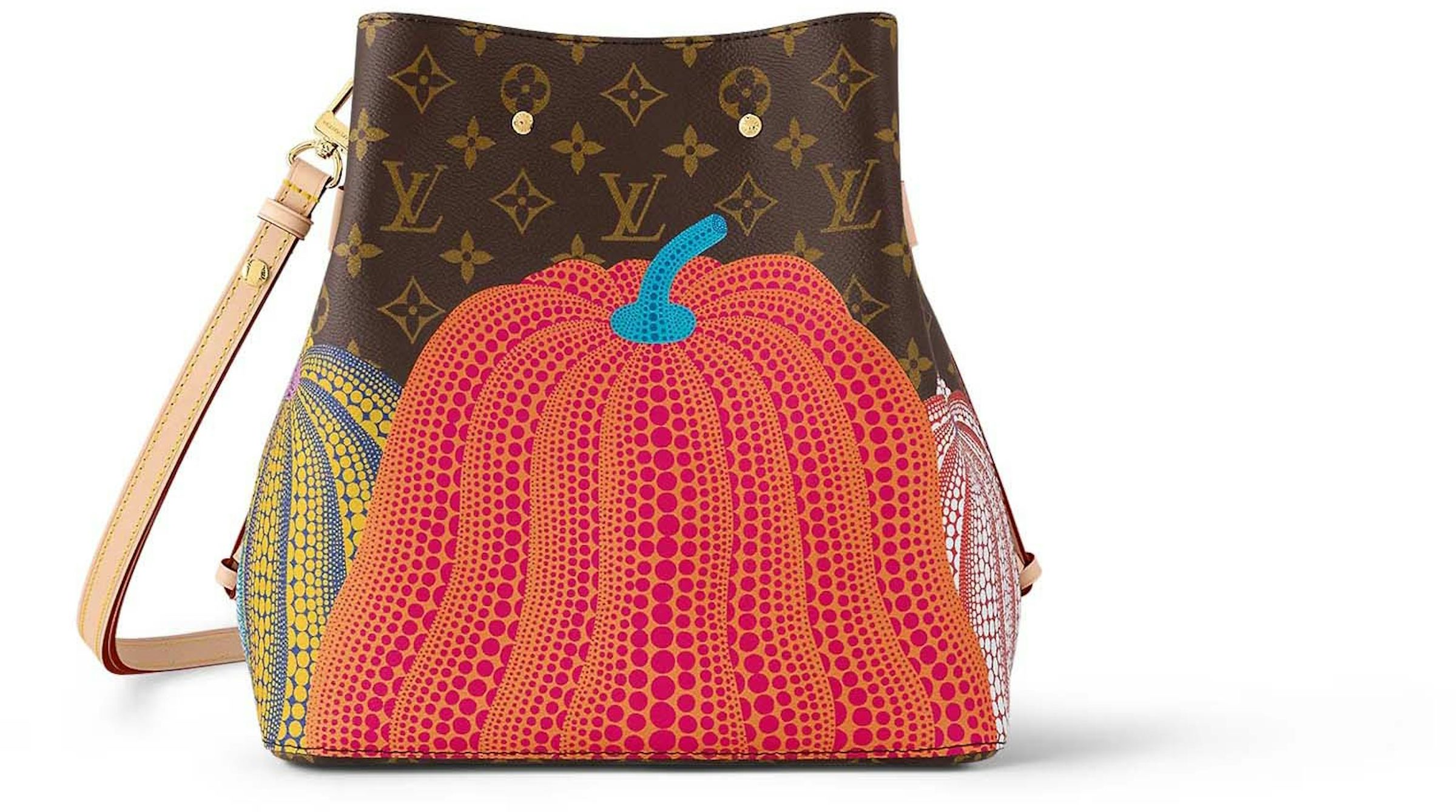 Louis Vuitton LV x YK Neverfull MM Pumpkin Print in Monogram Coated Canvas  with Gold-tone - GB