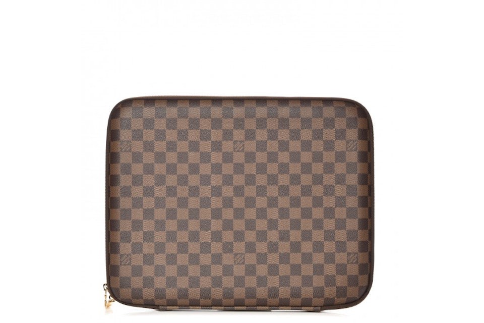 Brown & Creame Louis Vuitton Laptop Case