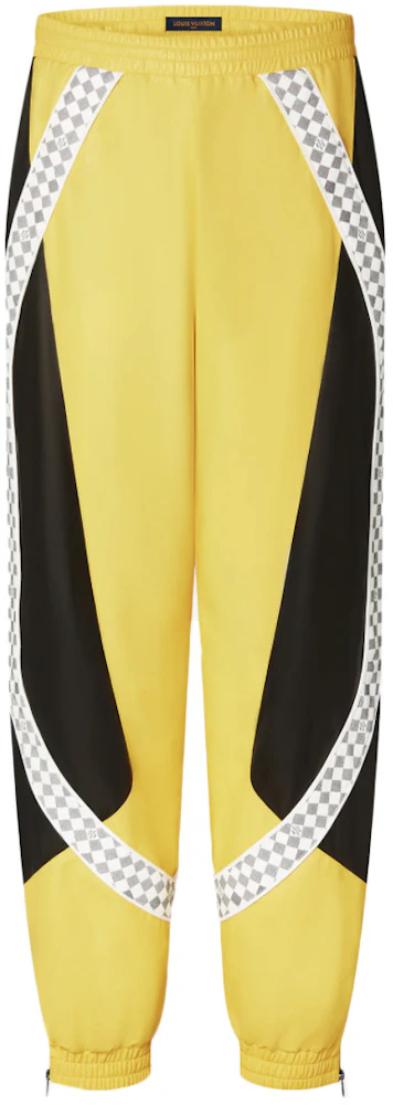 Louis Vuitton Yellow Accent Jogging Pants , White, M
