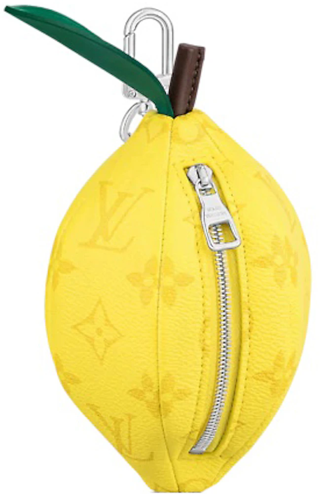 NWT Louis Vuitton Yellow Monogram Lemon Fruit Zipper Pouch Virgil
