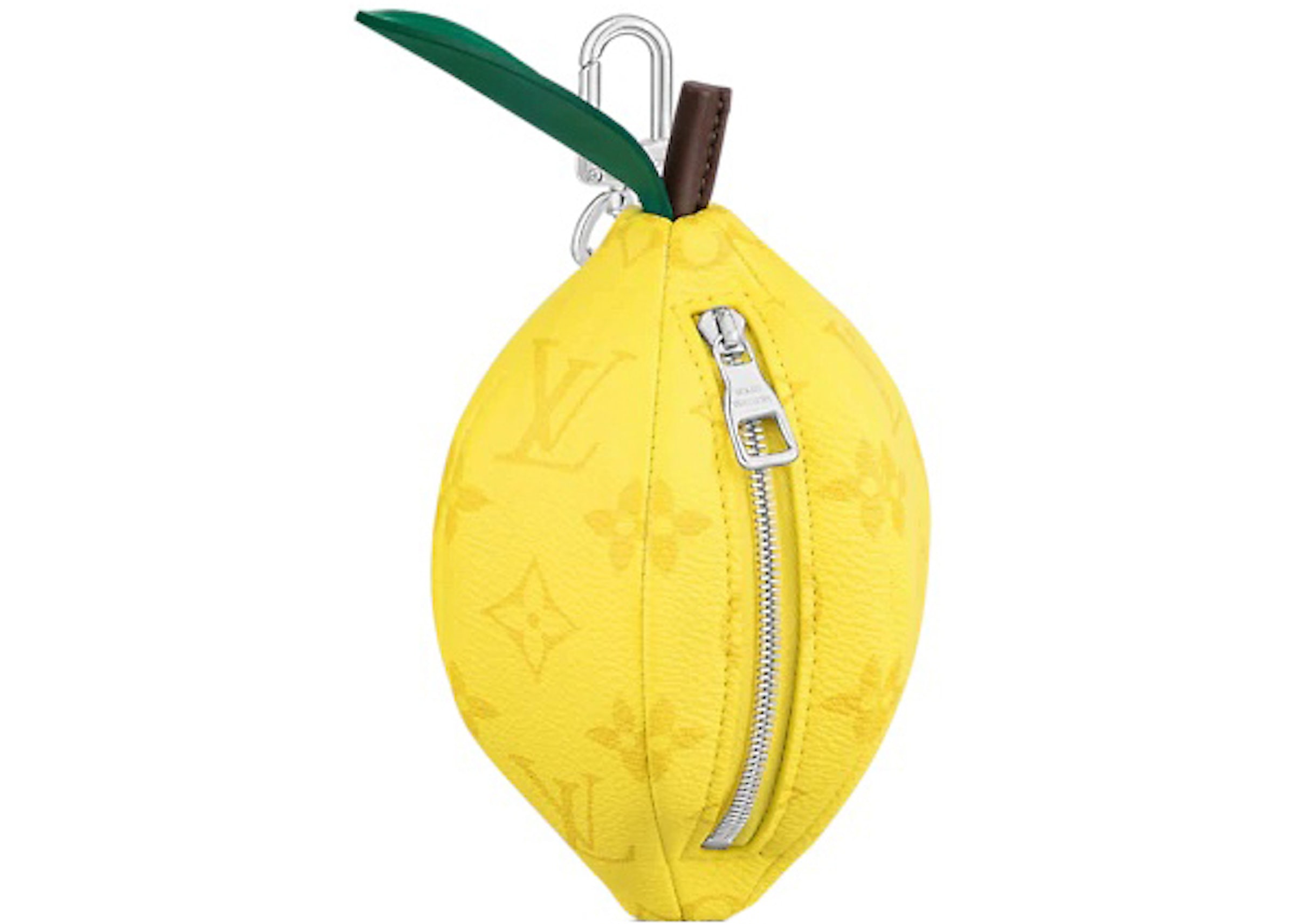 Louis Vuitton Lemon Pouch Yellow in Coated Canvas with Silver-tone - US