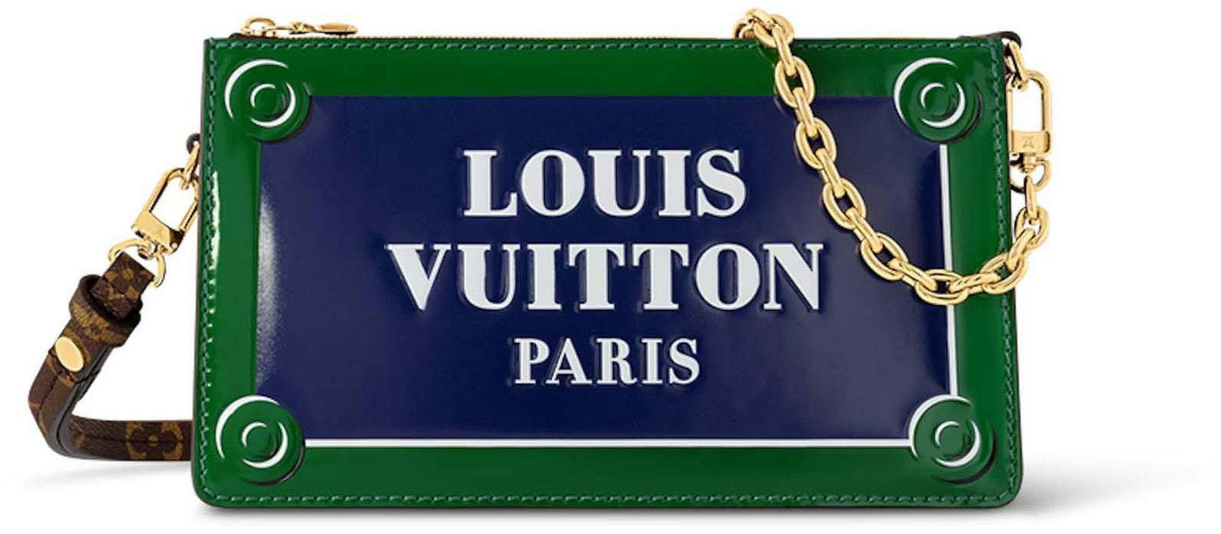Louis Vuitton Lexington Pouch Blue/Green in Calfskin Leather with