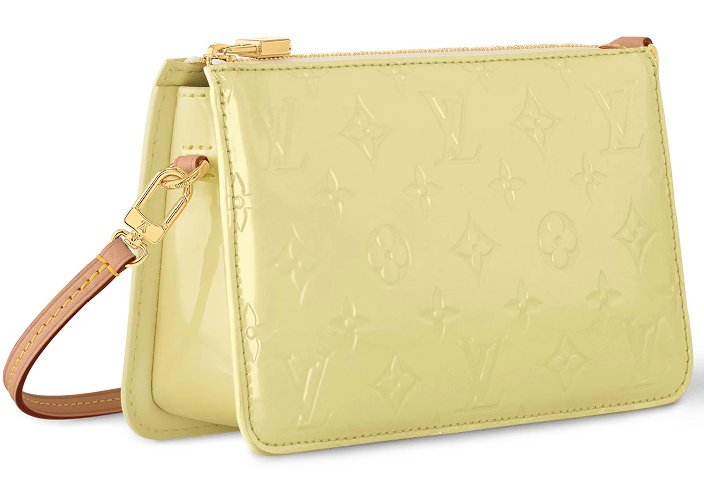 Louis Vuitton Lexington Pouch Chic and Yellow in Monogram Vernis ...