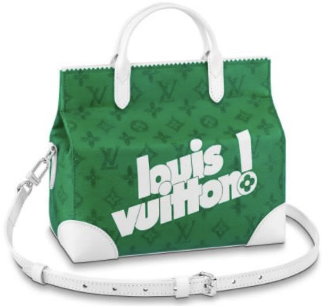Louis Vuitton EGG bag, Monogram coated & Black leather W/ Box