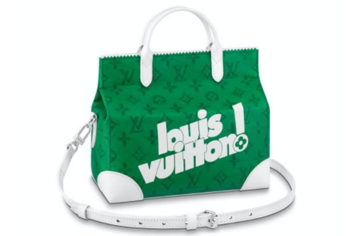 Pre-owned Louis Vuitton Litter Bag Monogram Green