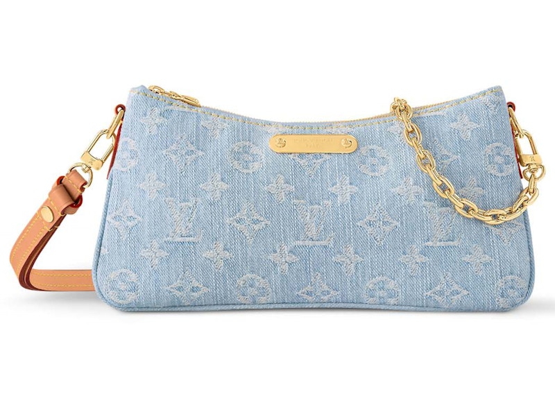 Pre owned Louis Vuitton Liv Pochette Sky Blue Denim ModeSens