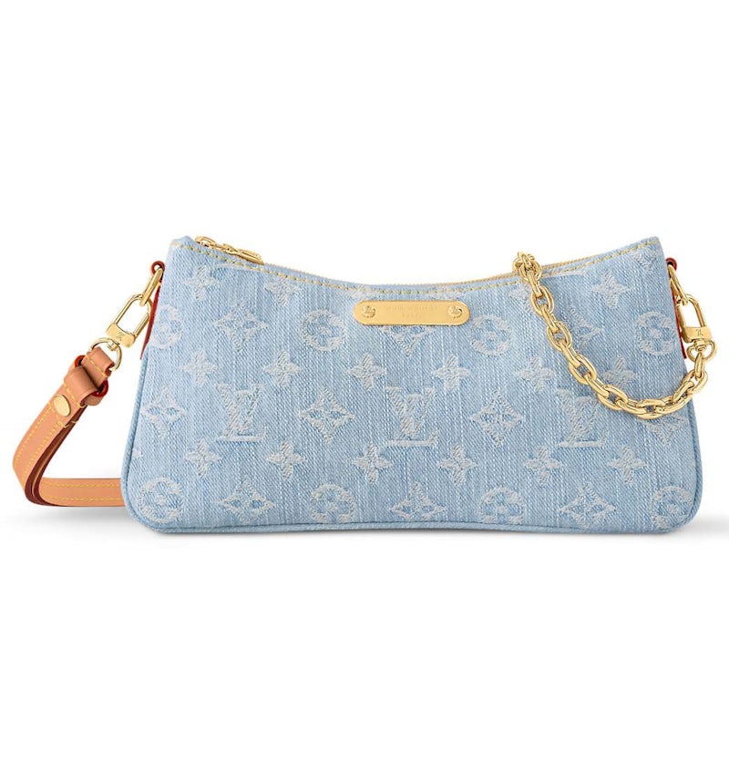 Louis Vuitton Liv Pochette Sky Blue Denim in Cotton with Gold-tone