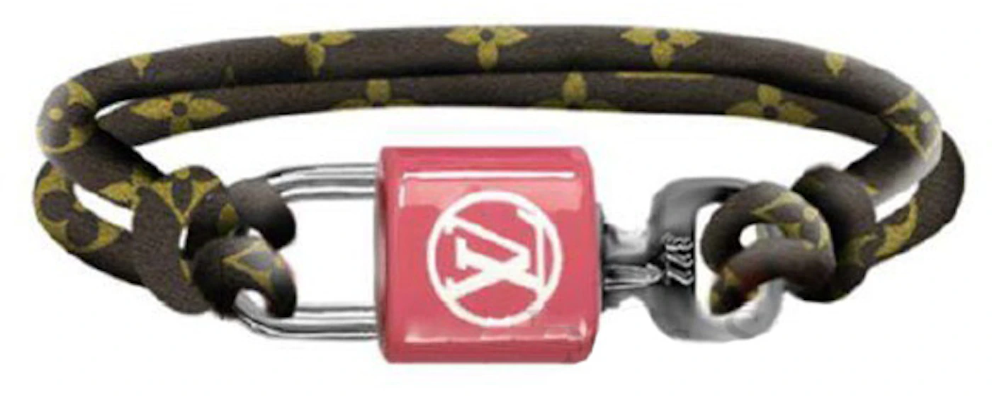 Louis Vuitton Lock it Again Bracelet Rose in Canvas with Pink