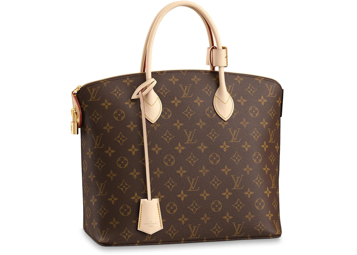 Louis Vuitton Lockit Monogram MM Brown Burgundy in Canvas/Leather with