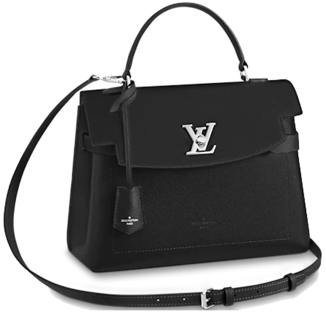 Louis Vuitton Lock me Ever MM Black Calfskin Leather
