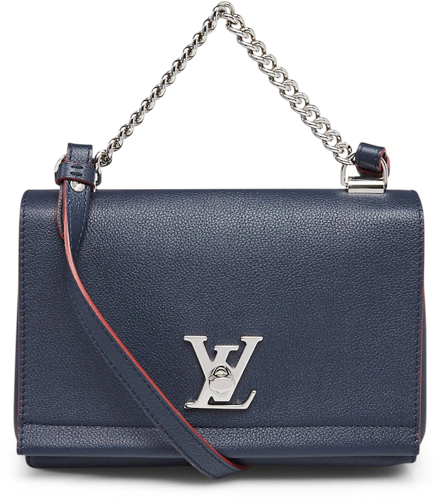 Louis Vuitton Lockme II With Accessories BB Marine/Rouge in Pebbled Leather  with Silver-tone - GB
