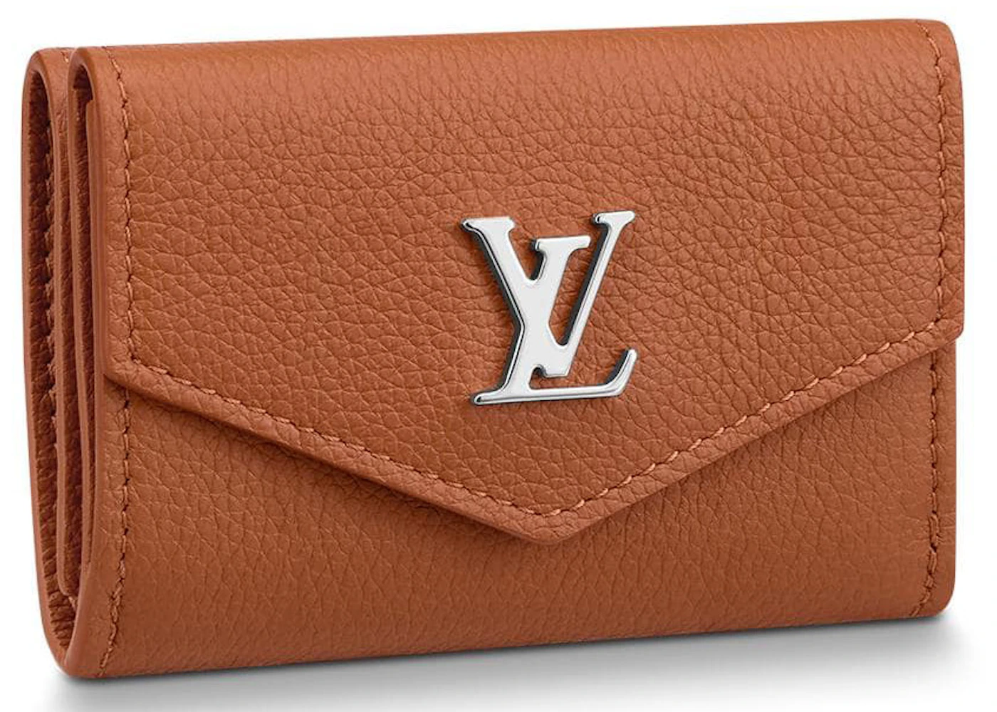 Louis Vuitton Lockmini Wallet Caramel in Calf Leather with Silver