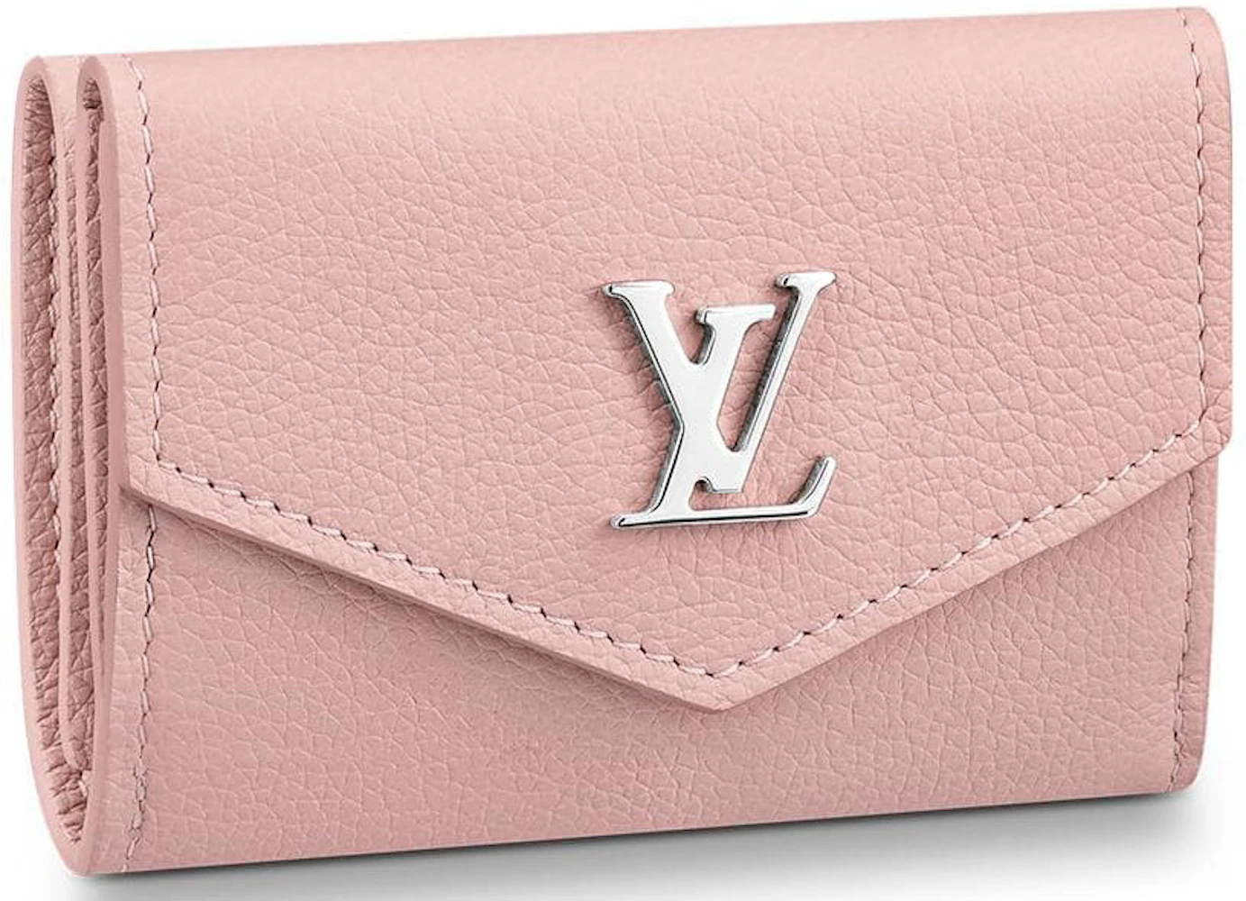 Louis Vuitton Lockmini Wallet Rose Ballerine in Calf Leather with
