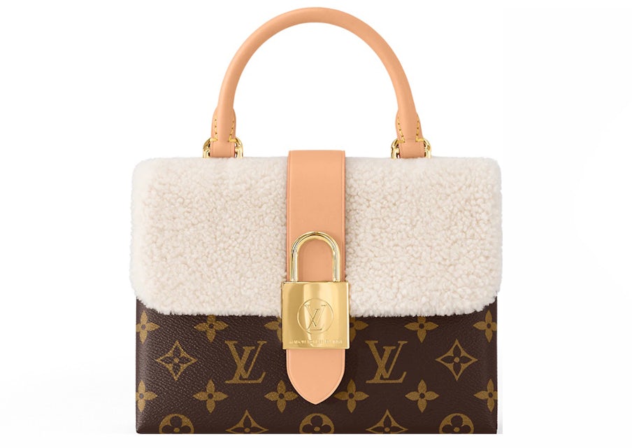 Louis Vuitton Locky BB Brown in Coated Canvas/Shearling with Gold