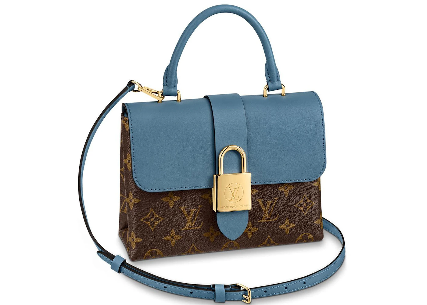 Louis Vuitton Locky Monogram BB Bleu Jean in Coated Canvas/Leather