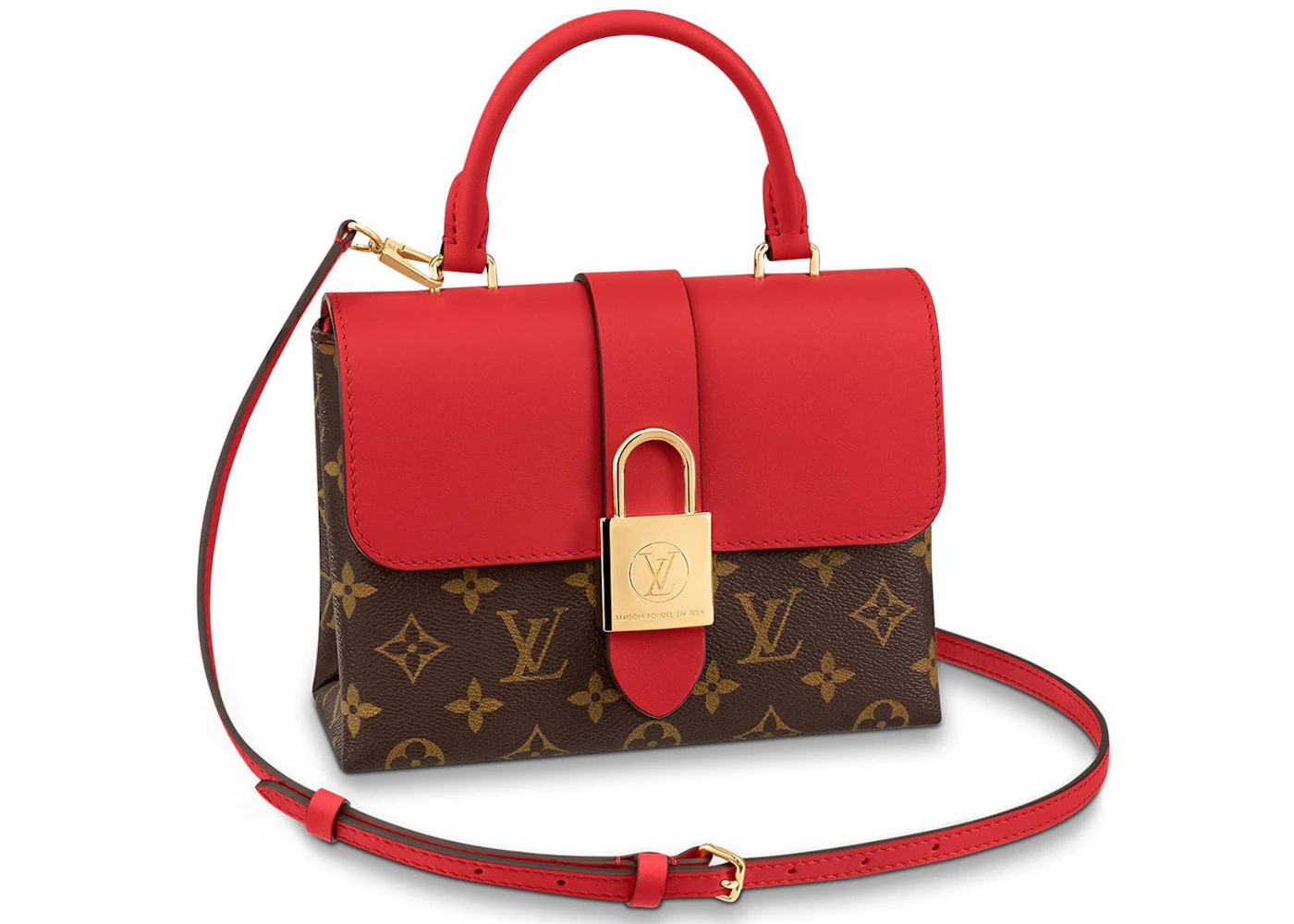Louis Vuitton Locky Monogram BB Coquelicot in Coated Canvas