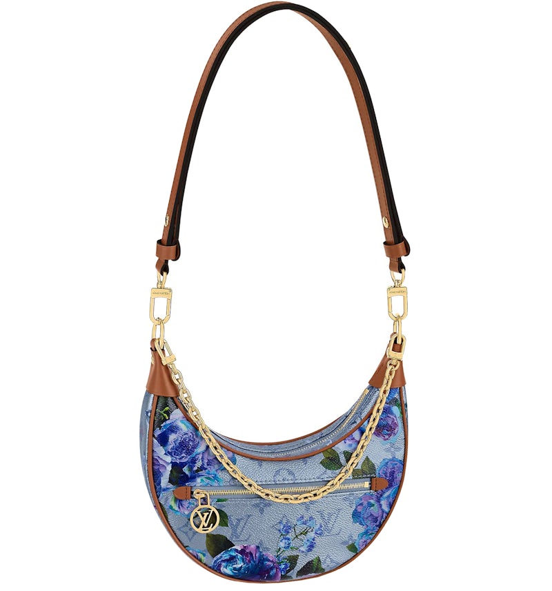 Louis Vuitton Loop Bag Floral Pattern Blue in Coated Canvas