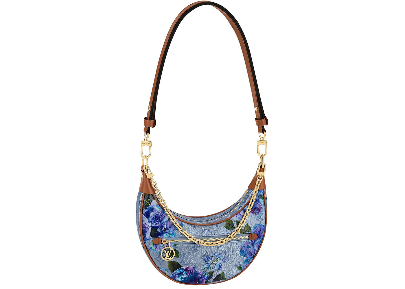 Louis Vuitton Loop Bag Floral Pattern Blue in Coated Canvas/Leather ...