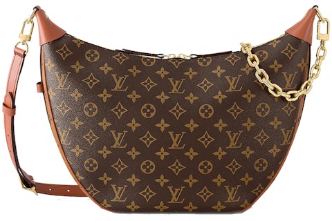 Louis Vuitton Loop Hobo Monogram Lona MarrΓ³n in Coated Canvas with