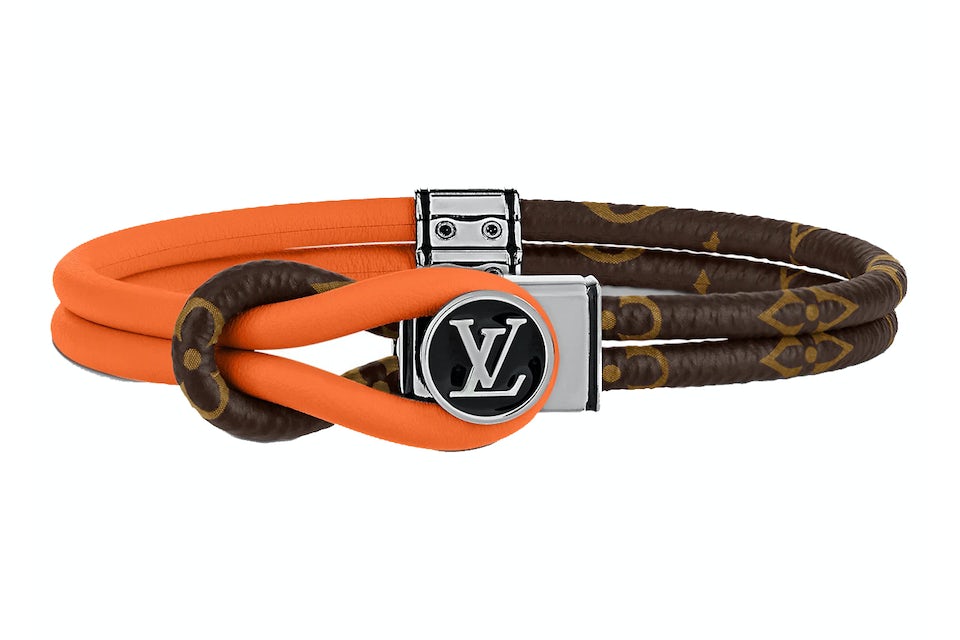Louis Vuitton Loop It Bracelet Monogram Canvas Orange/Brown in Coated  Canvas/Metal with Silver-tone - JP