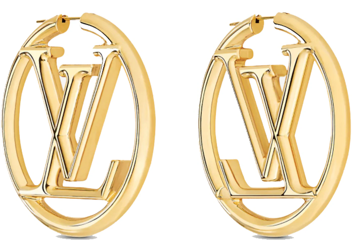 louis vuitton earrings for women lv logo hoops