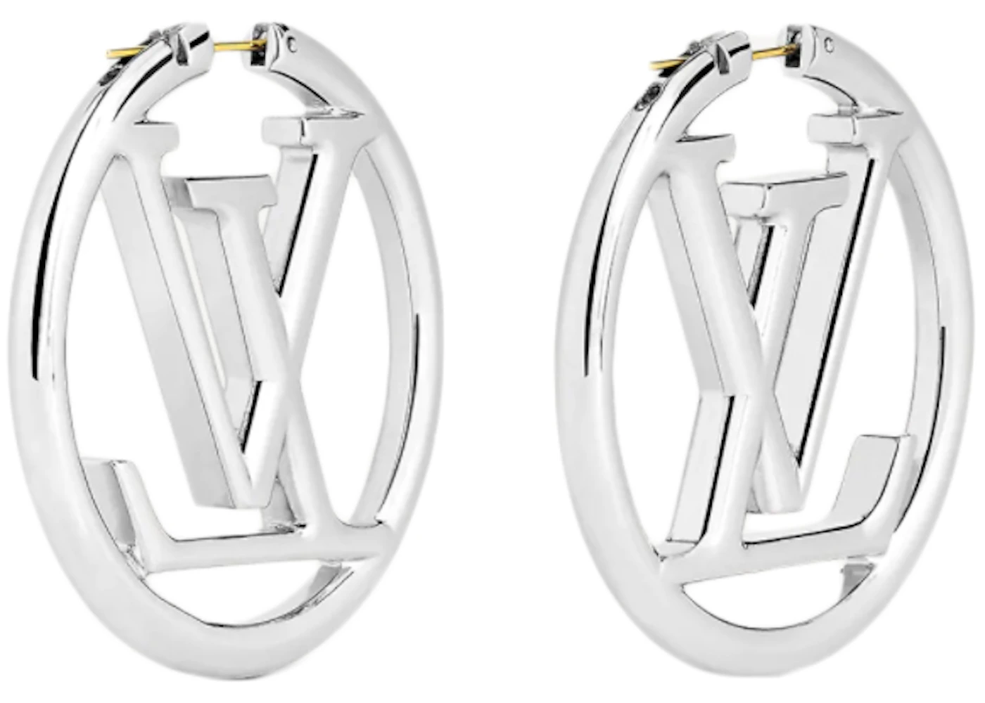 Louis Vuitton Louise Louise Hoop Earrings 2023 Ss, Gold