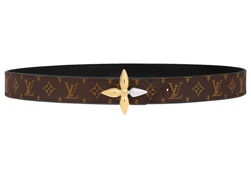 Louis Vuitton Louisette 25MM Reversible Belt Monogram Canvas Brown