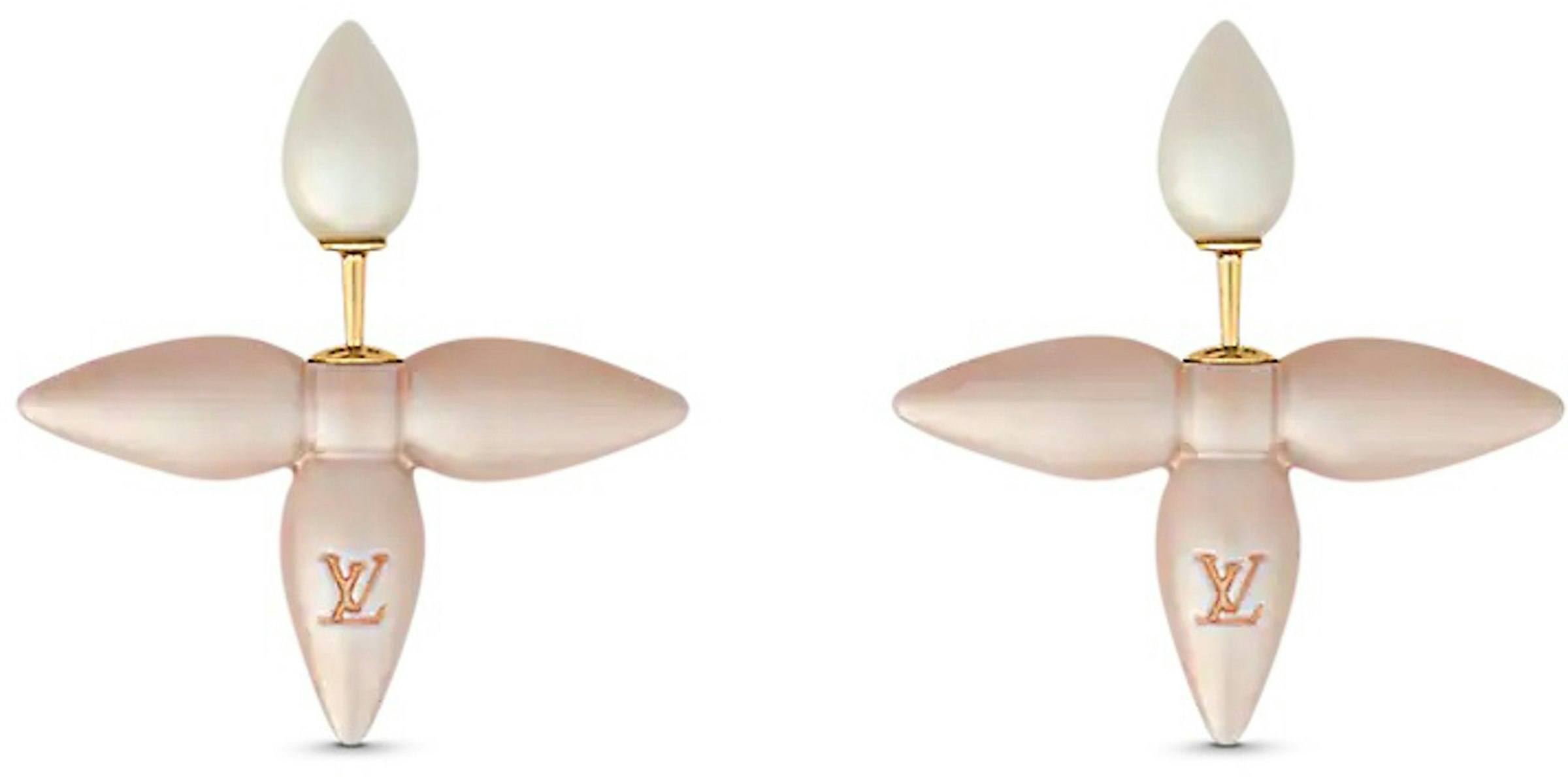 Shop Louis Vuitton Color blossom bb star ear stud, pink gold and